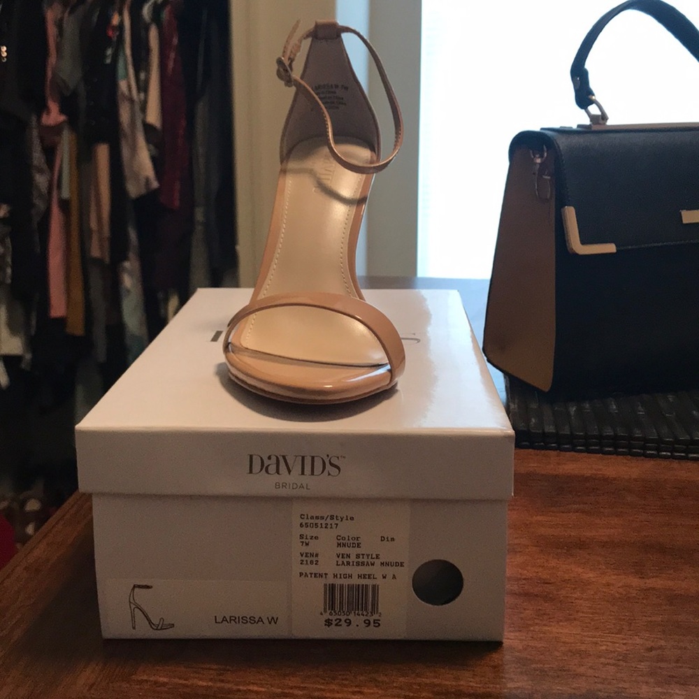 David’s bridal classic bridesmaid shoe nude